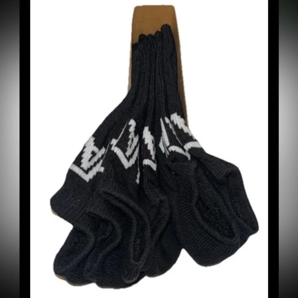 Vans Off The Wall No Show Kick Socks 3 Pair Boys 10-13.5 Black w White LogoSkate
